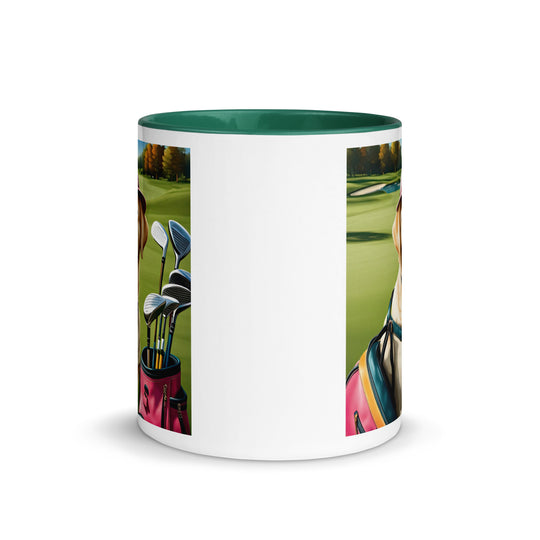 Mug with Color Inside-Labrador Retriever Golfer V10