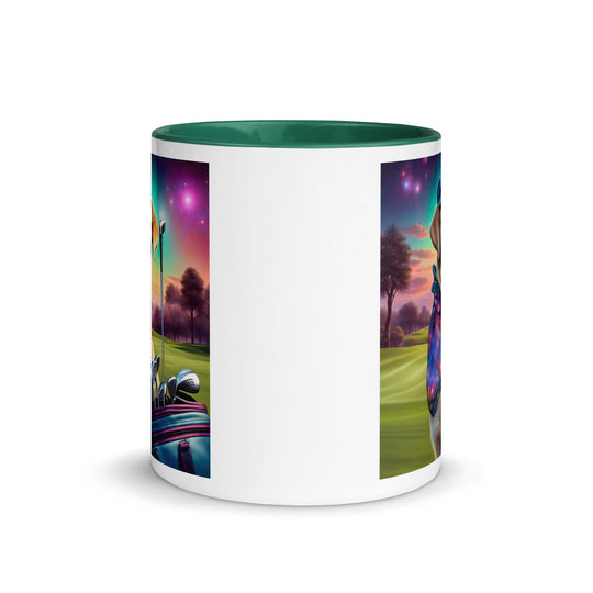 Mug with Color Inside-Labrador Retriever Golfer V13