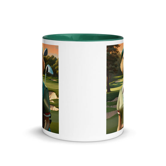 Mug with Color Inside-Labrador Retriever Golfer V15