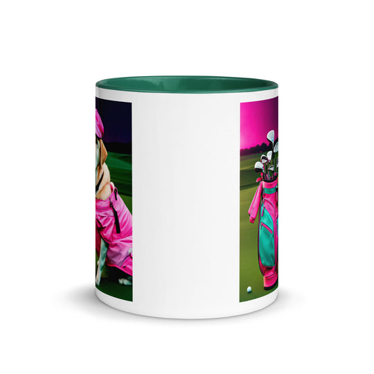 Mug with Color Inside-Labrador Retriever Golfer V16