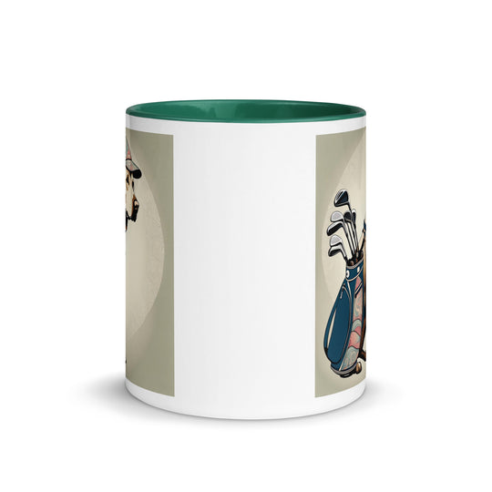 Mug with Color Inside-Labrador Retriever Golfer V19