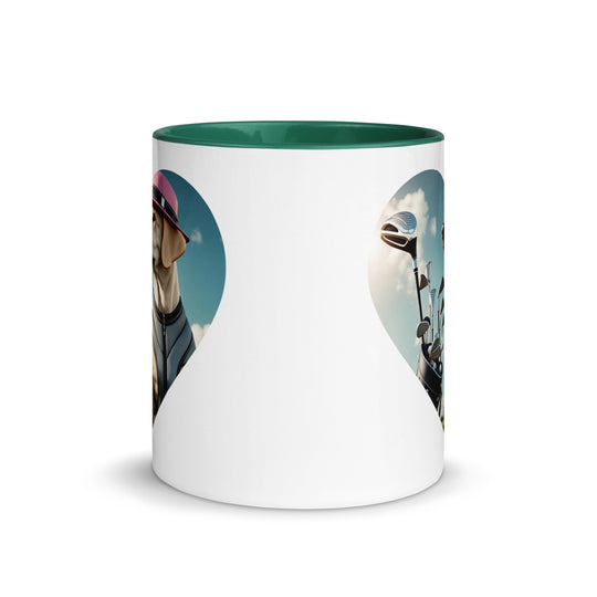 Mug with Color Inside-Labrador Retriever Golfer V23