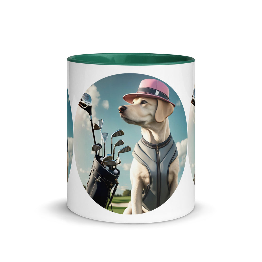 Mug with Color Inside-Labrador Retriever Golfer V24