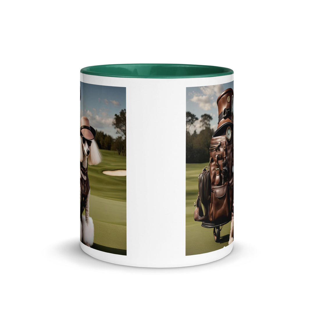 Poodle Golfer- Mug with Color Inside v6