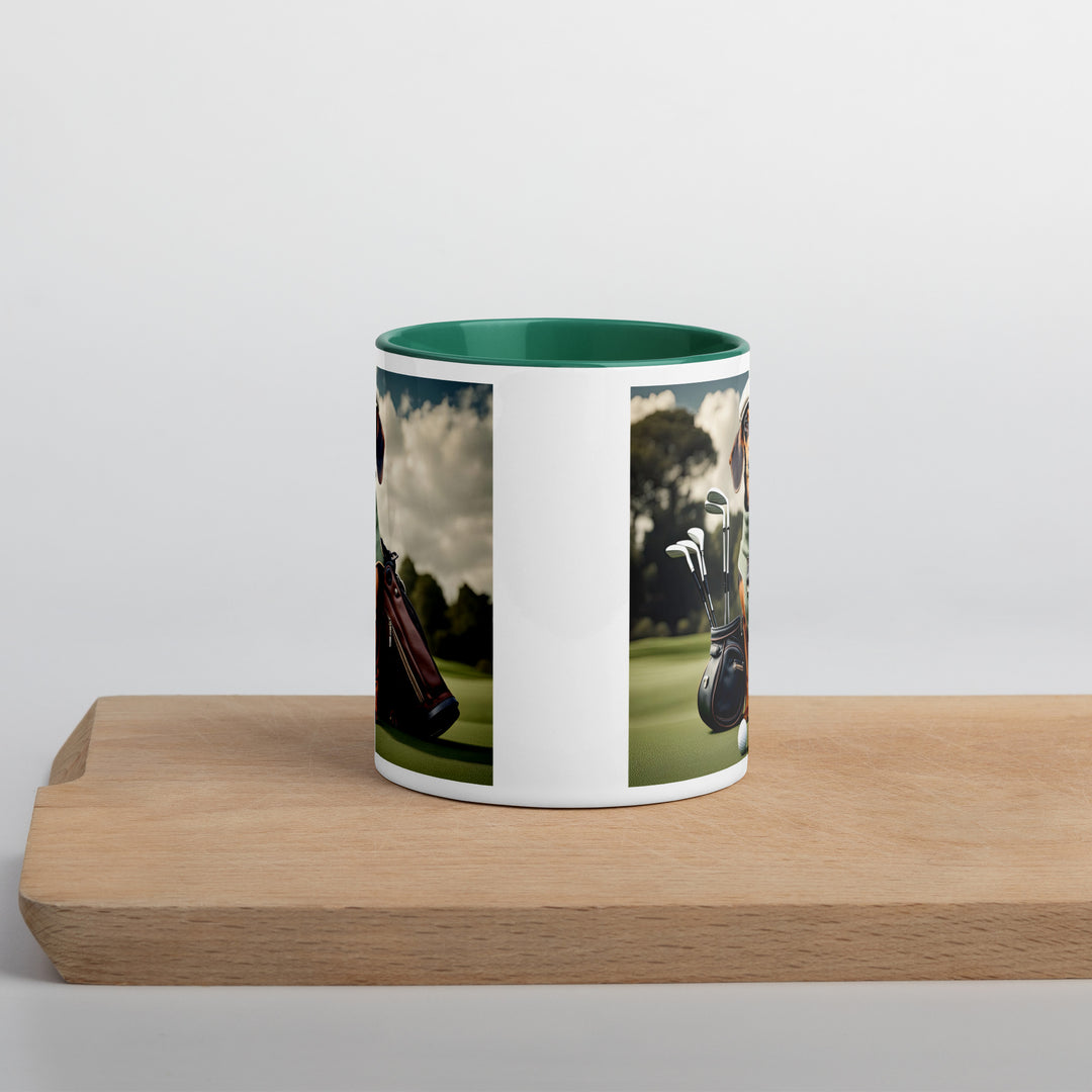 Dachshund Golfer- Mug with Color Inside