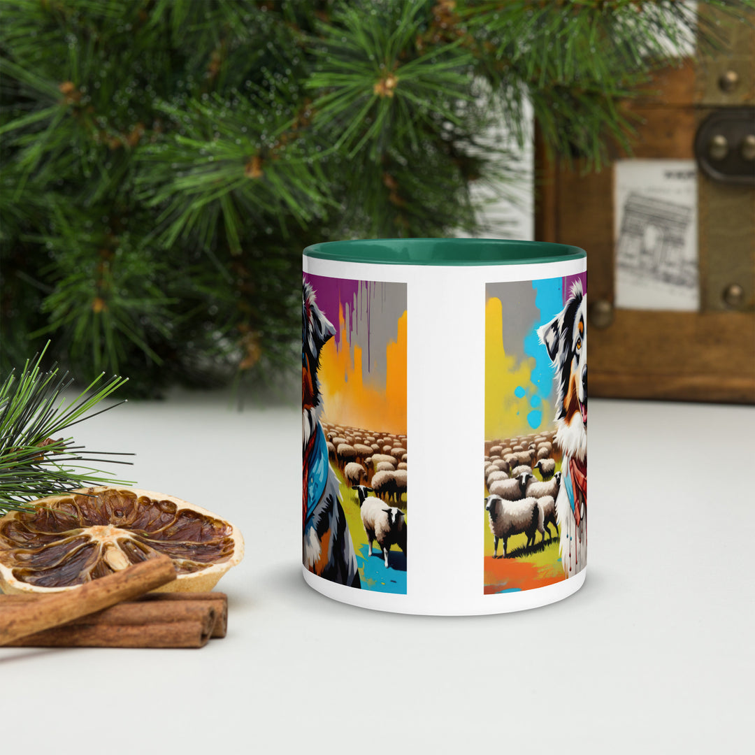 Australian Shepherd- Mug with Color Inside v3