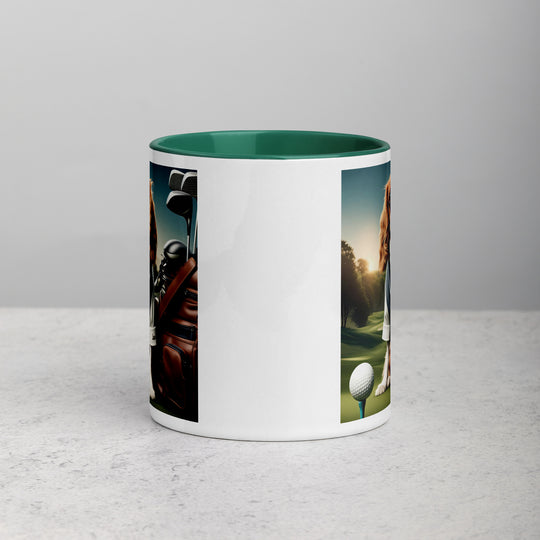 Cavalier King Charles Spaniel Golfer- Mug with Color Inside v3