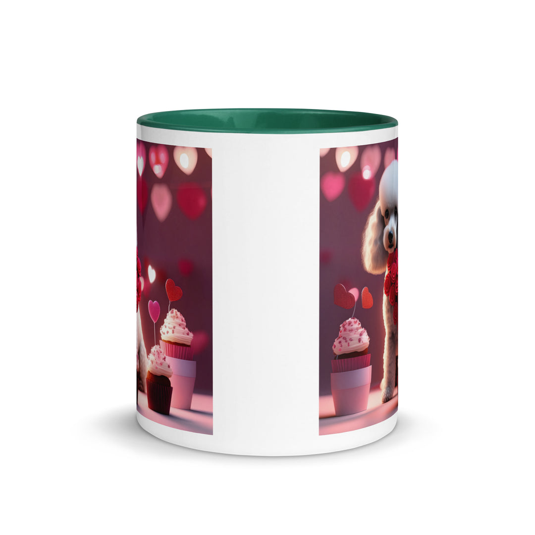 Poodle Romantic- Mug with Color Inside v3