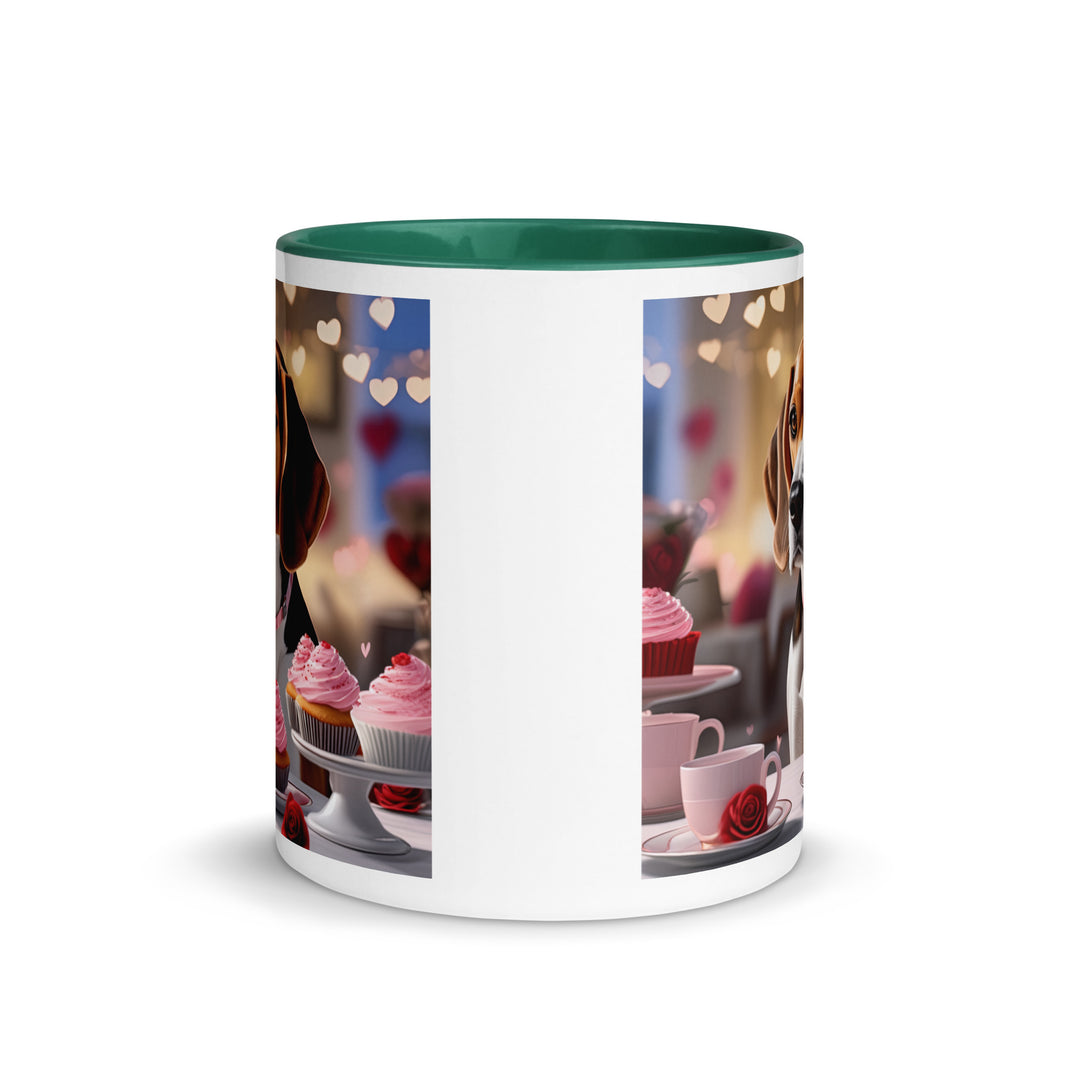 Beagle Romantic- Mug with Color Inside v2