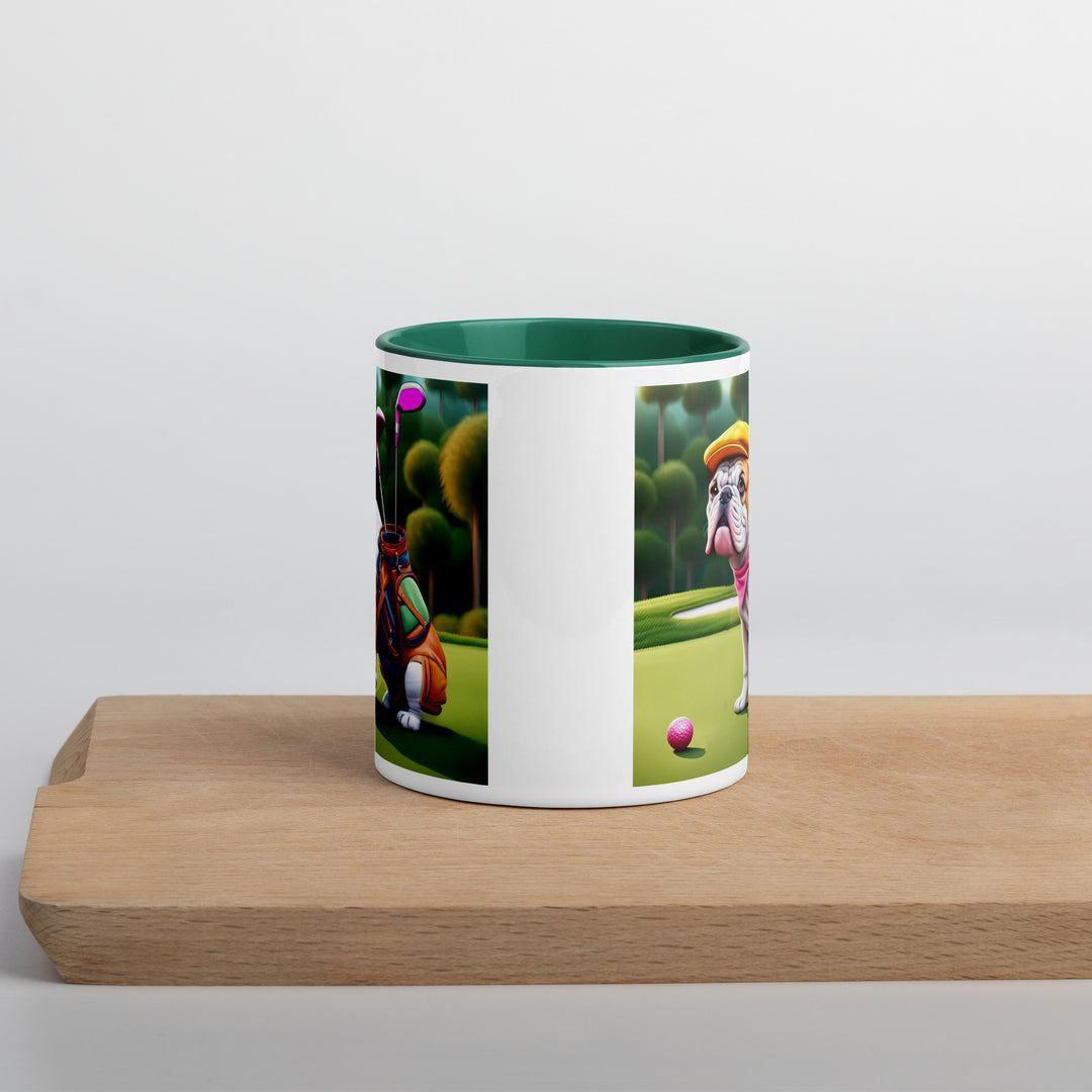 Catahoula Bulldog Golfer- Mug with Color Inside v5