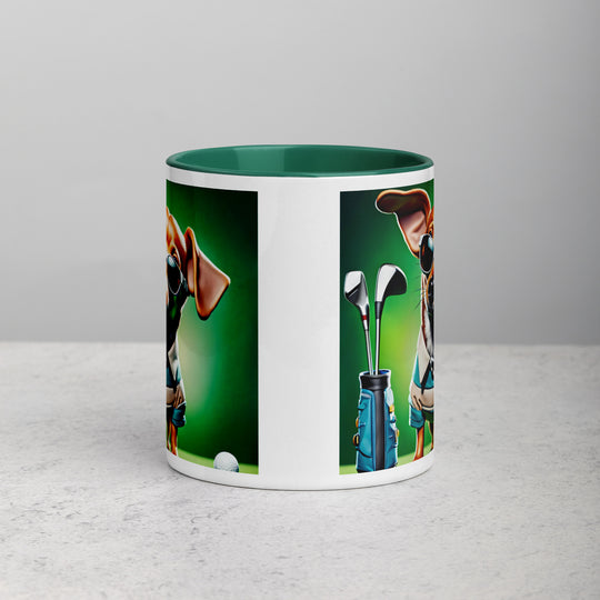 Chiweenie Golfer- Mug with Color Inside v6