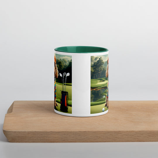 Cockapoo Golfer- Mug with Color Inside v2