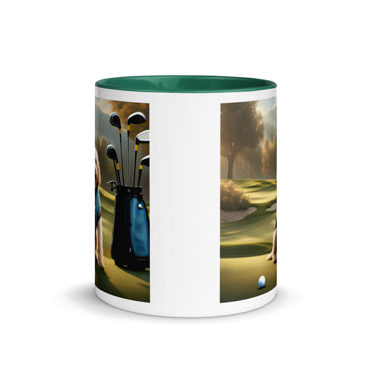 Goldendoodle Golfer- Mug with Color Inside