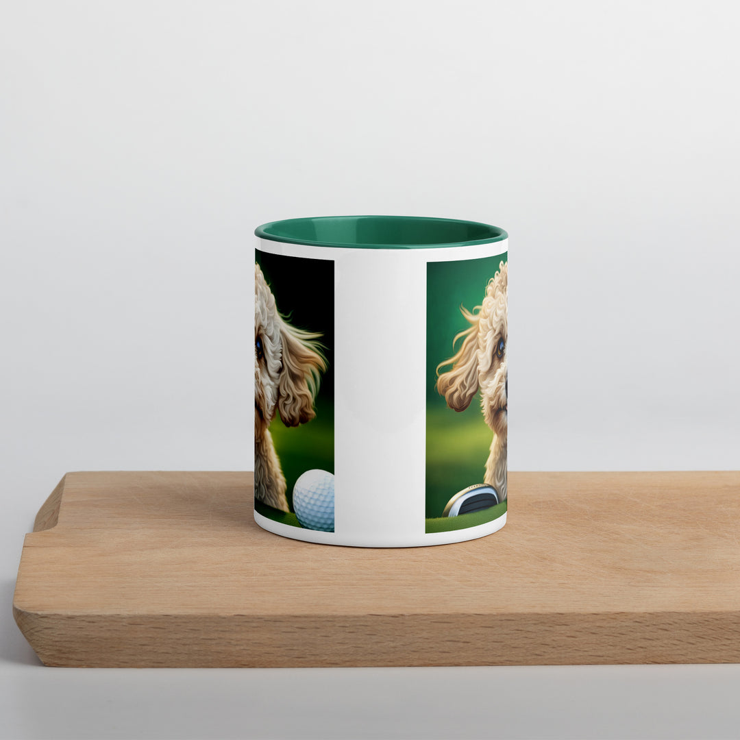 Maltipoo Golfer- Mug with Color Inside v6