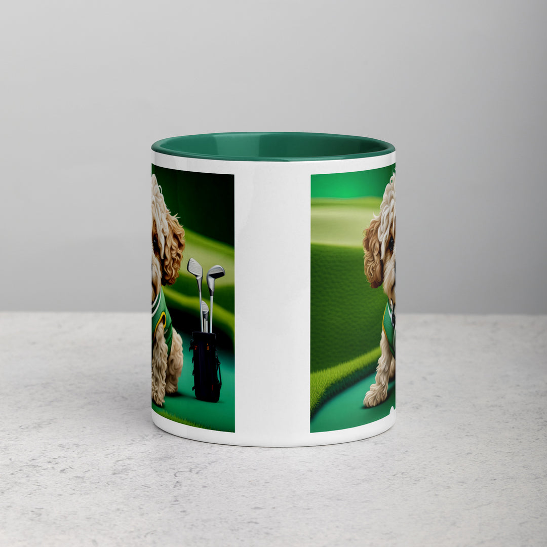 Maltipoo Golfer- Mug with Color Inside v7