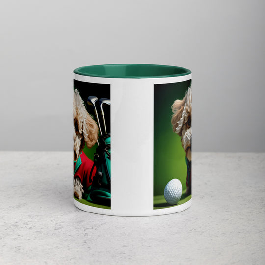 Maltipoo Golfer- Mug with Color Inside v9