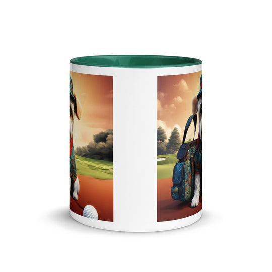 Pekapoo Golfer- Mug with Color Inside v5