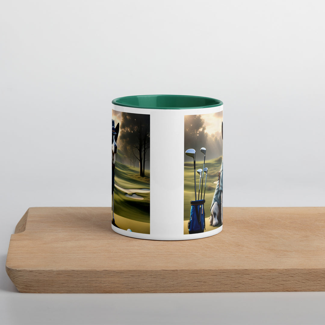 Texas Heeler Golfer- Mug with Color Inside v8