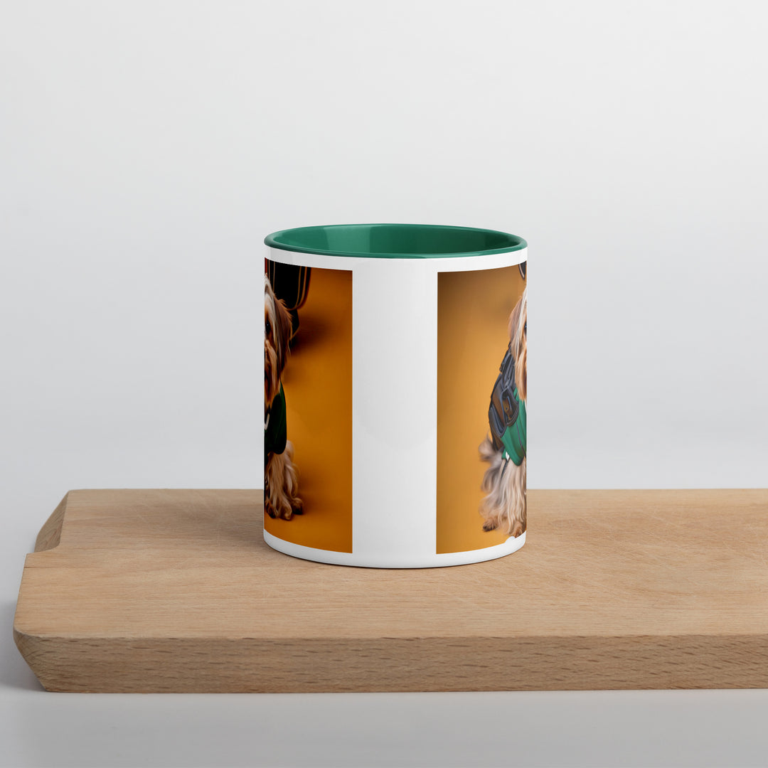 Yorkipoo Golfer- Mug with Color Inside