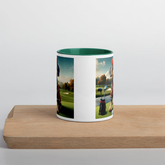 Yorkipoo Golfer- Mug with Color Inside v2