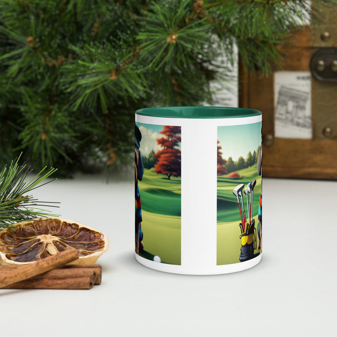 Yorkipoo Golfer- Mug with Color Inside v5