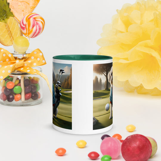 Pugapoo Golfer- Mug with Color Inside v5