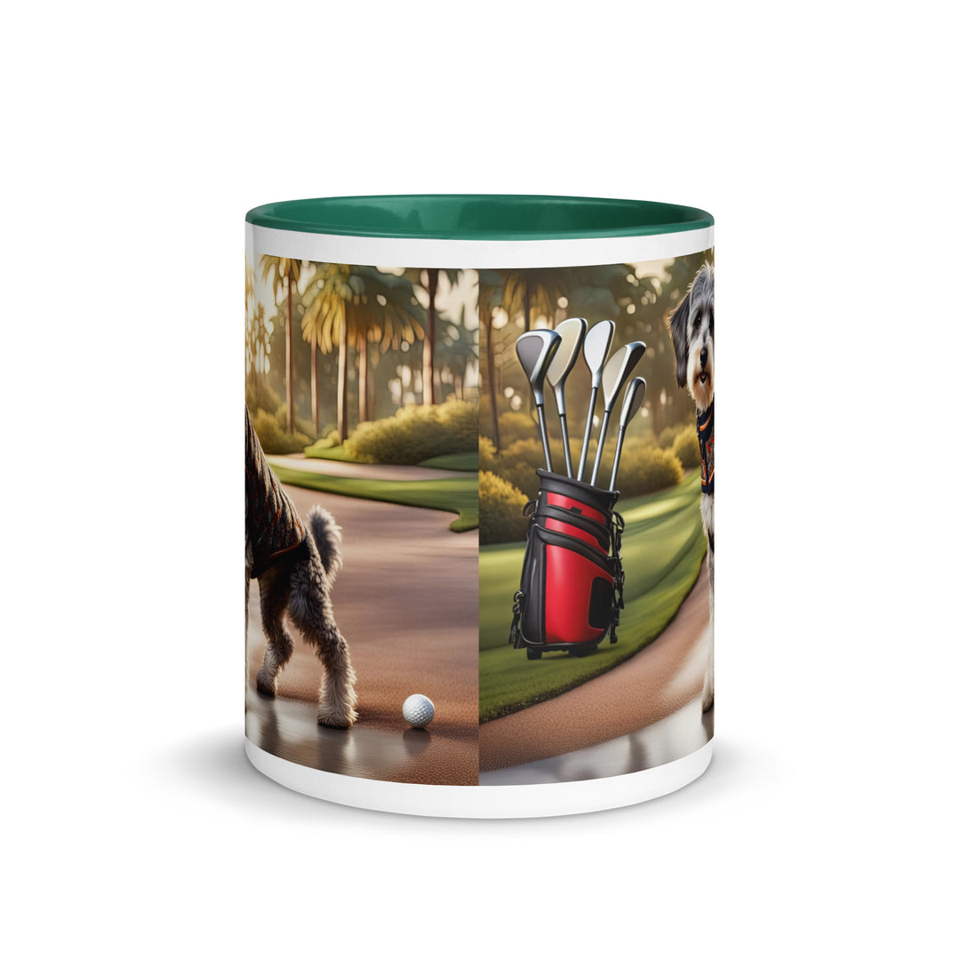 Schnoodle Golfer- Mug with Color Inside v11