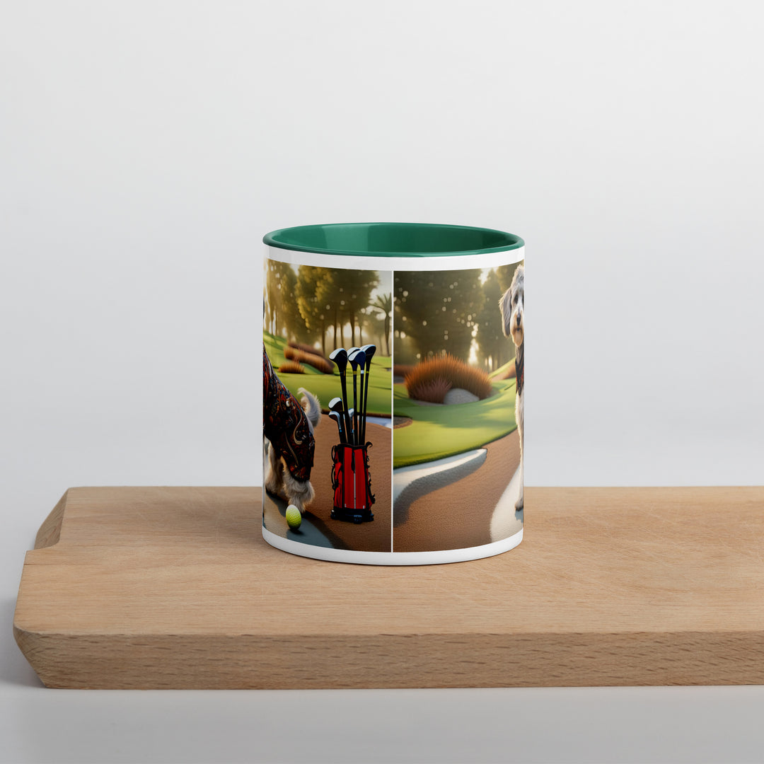 Schnoodle Golfer- Mug with Color Inside v14