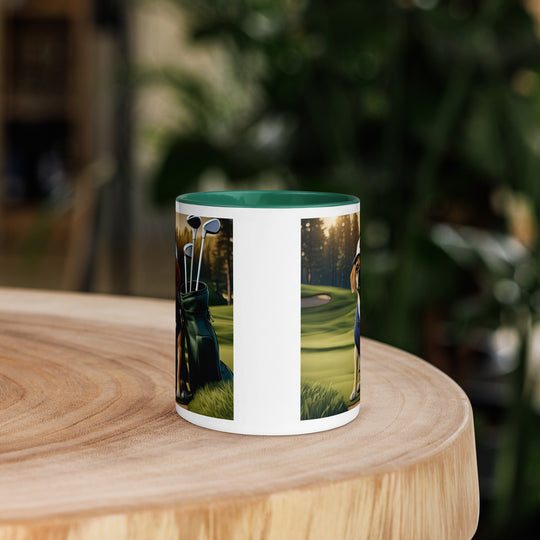 Puggle Golfer- Mug with Color Inside