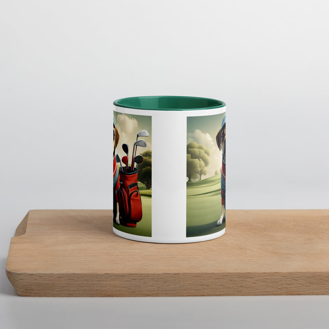 Puggle Golfer- Mug with Color Inside v3