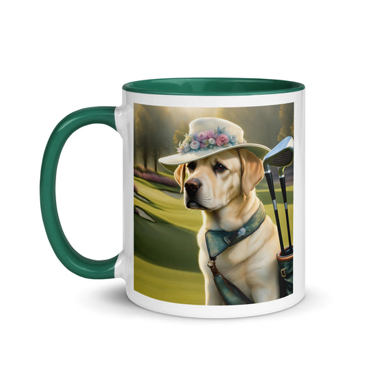 Mug with Color Inside-Labrador Retriever Golfer V4