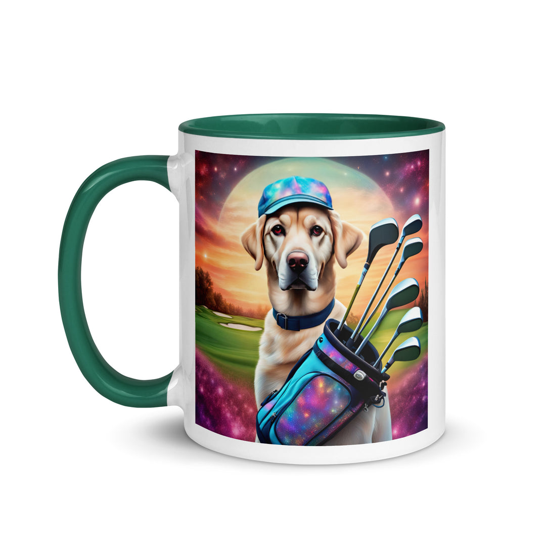 Mug with Color Inside-Labrador Retriever Golfer V8