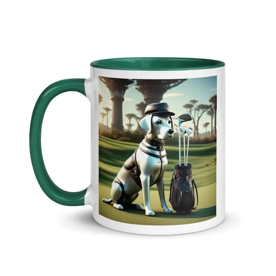 Mug with Color Inside-Labrador Retriever Golfer V11