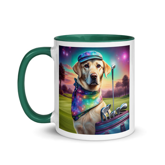 Mug with Color Inside-Labrador Retriever Golfer V13