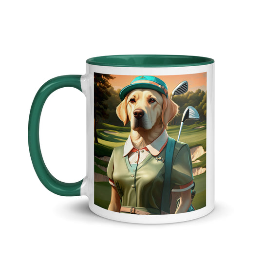 Mug with Color Inside-Labrador Retriever Golfer V15