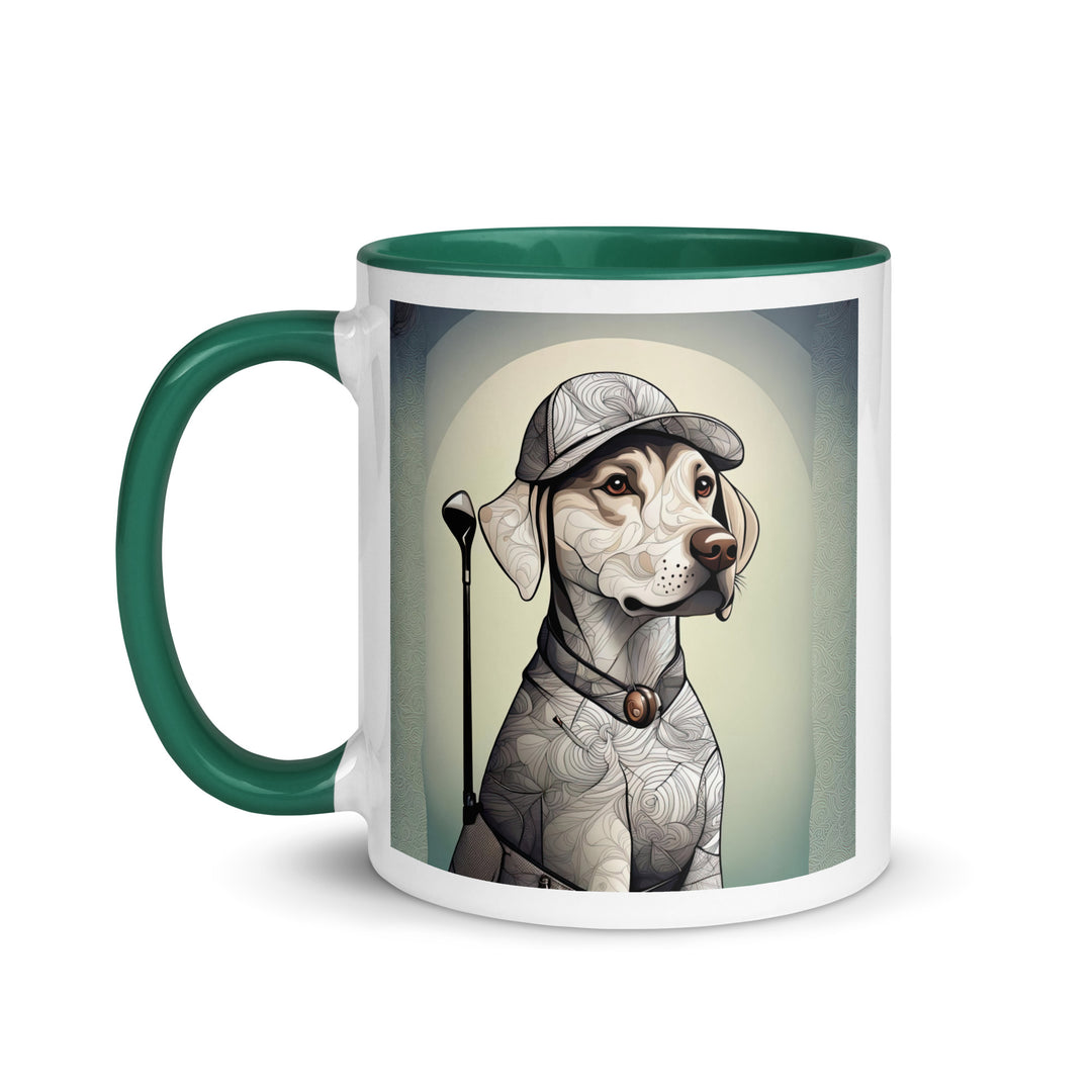 Mug with Color Inside-Labrador Retriever Golfer V17