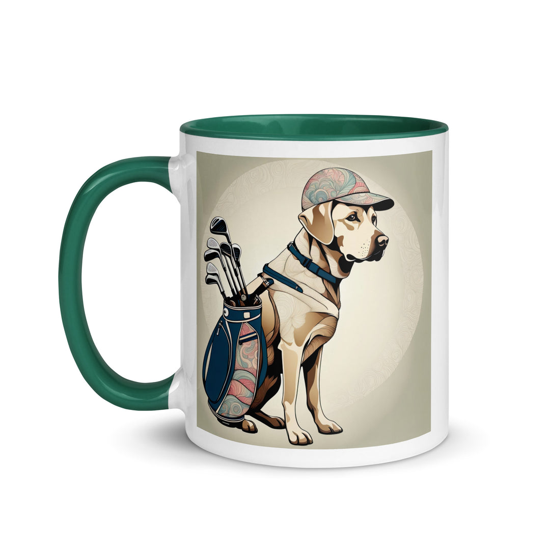 Mug with Color Inside-Labrador Retriever Golfer V19