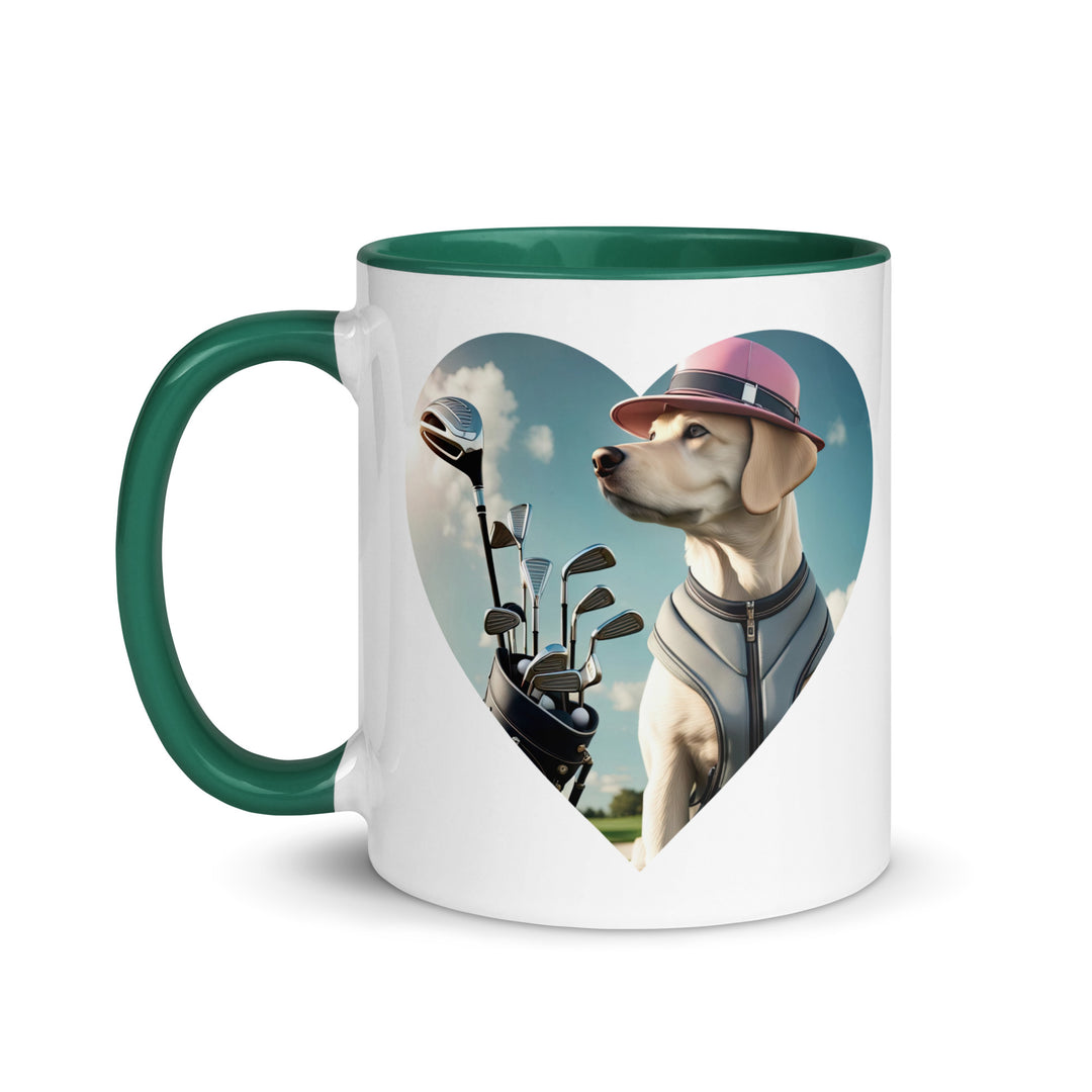 Mug with Color Inside-Labrador Retriever Golfer V23