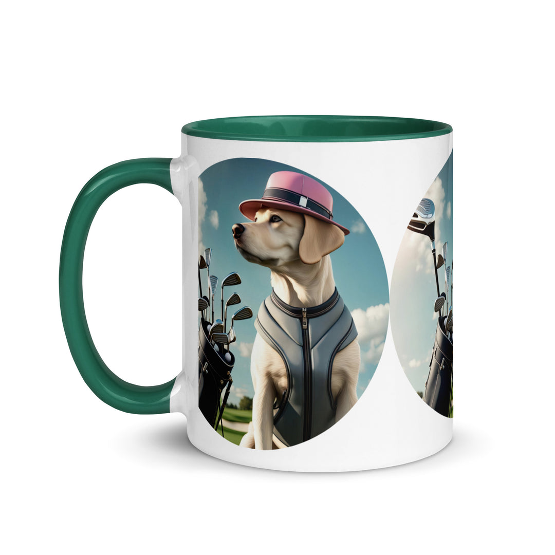 Mug with Color Inside-Labrador Retriever Golfer V24