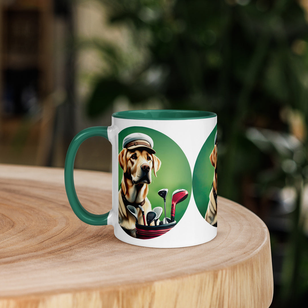 Mug with Color Inside-Labrador Retriever Golfer V25