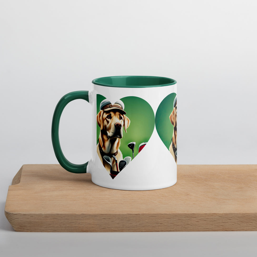 Mug with Color Inside-Labrador Retriever Golfer V26