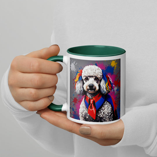 Poodle- Mug with Color Inside v4