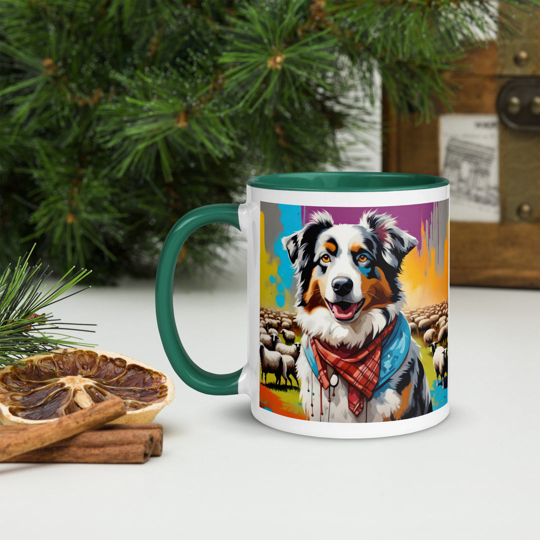 Australian Shepherd- Mug with Color Inside v3