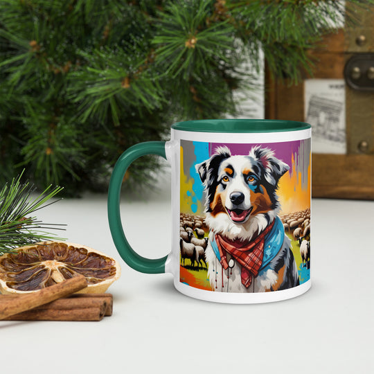 Australian Shepherd- Mug with Color Inside v3