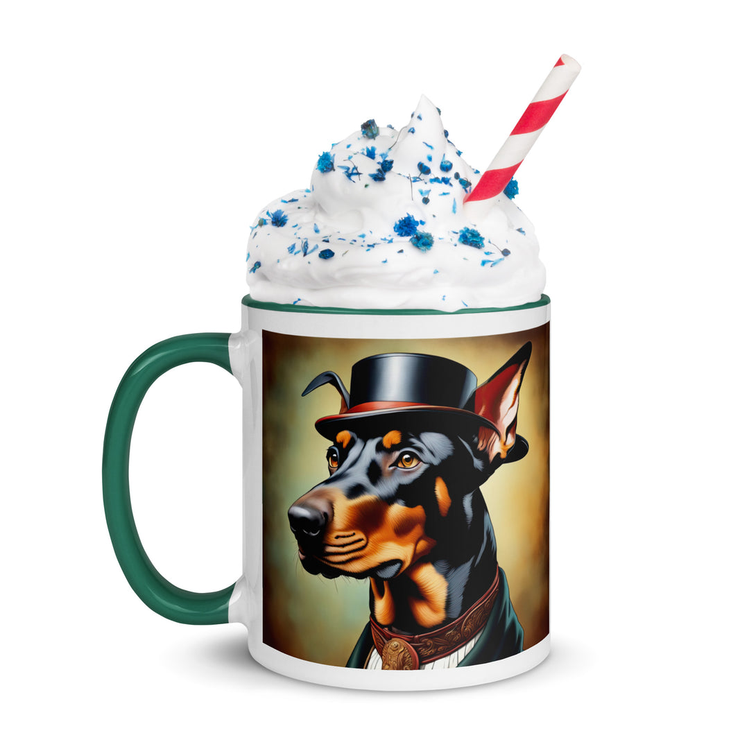 Doberman Pinscher- Mug with Color Inside v3