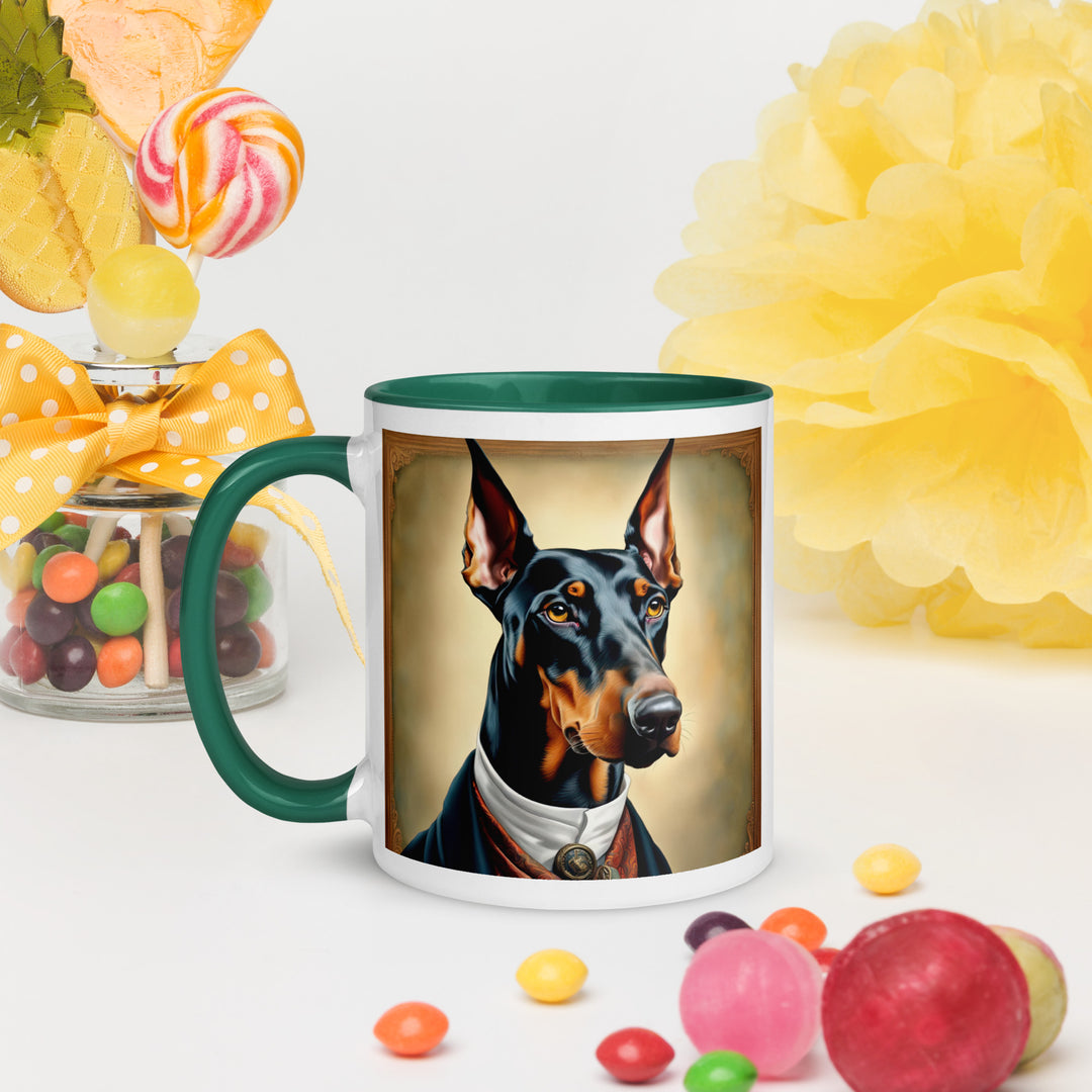 Doberman Pinscher- Mug with Color Inside v4