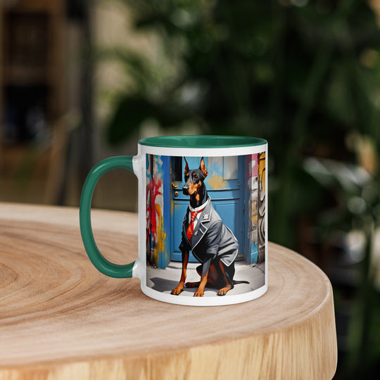 Doberman Pinscher- Mug with Color Inside v5