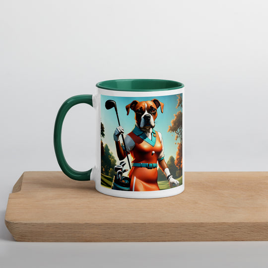 Boxer Golfer- Mug with Color Inside v4