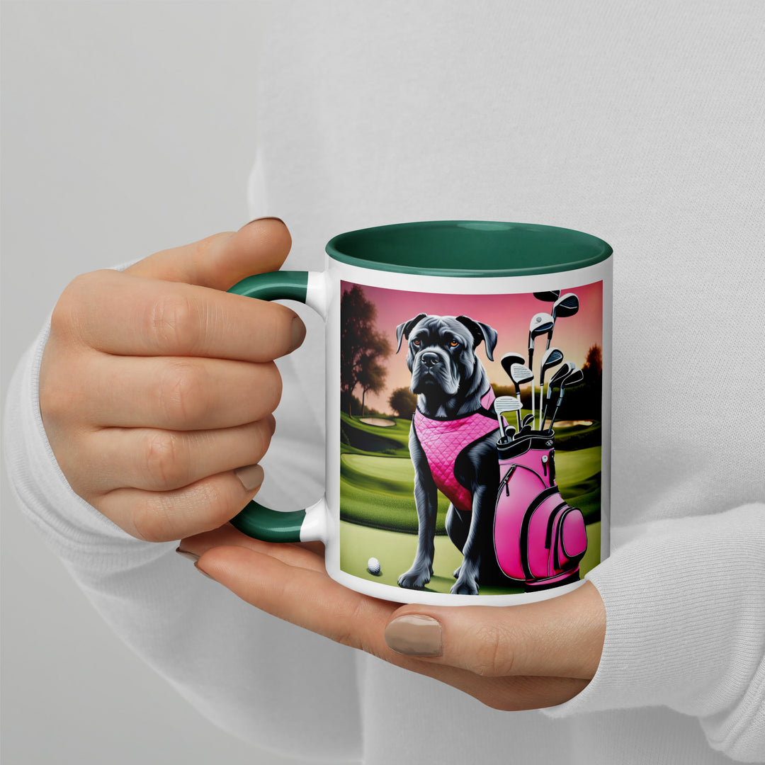 Cane Corso Golfer- Mug with Color Inside