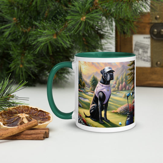 Cane Corso Golfer- Mug with Color Inside v2